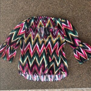 Multicolor Chevron Women's Top